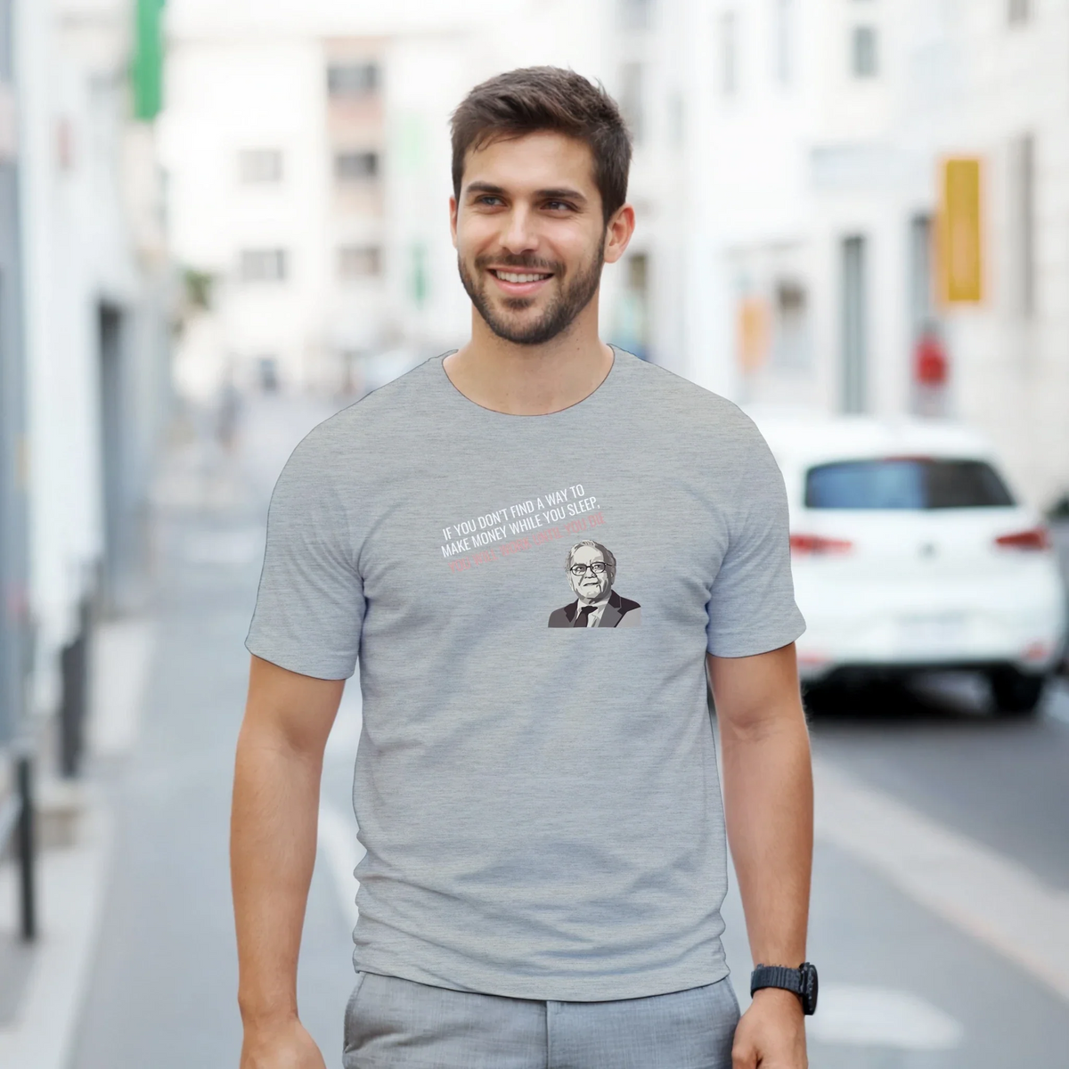 Warren Buffett Make Money While You Sleep T-shirt för investerare