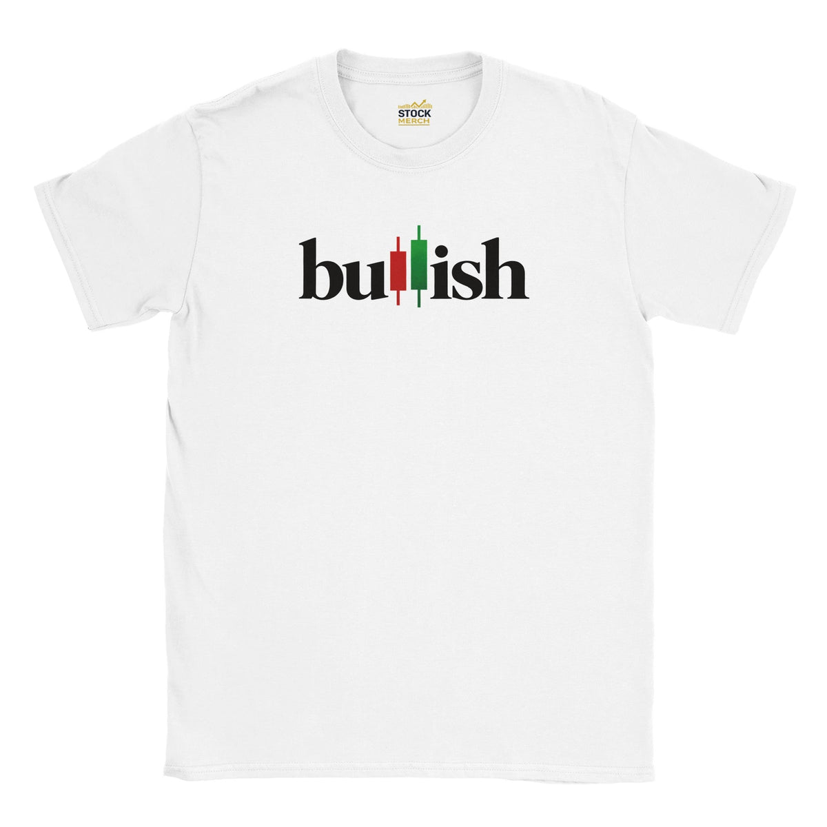 Bullish T-shirt med candlestick-motiv för investerare och traders
