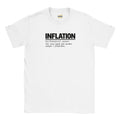 Inflation T-shirt med humoristiskt ordboksmotiv om ekonomi och köpkraft – Stock Merch