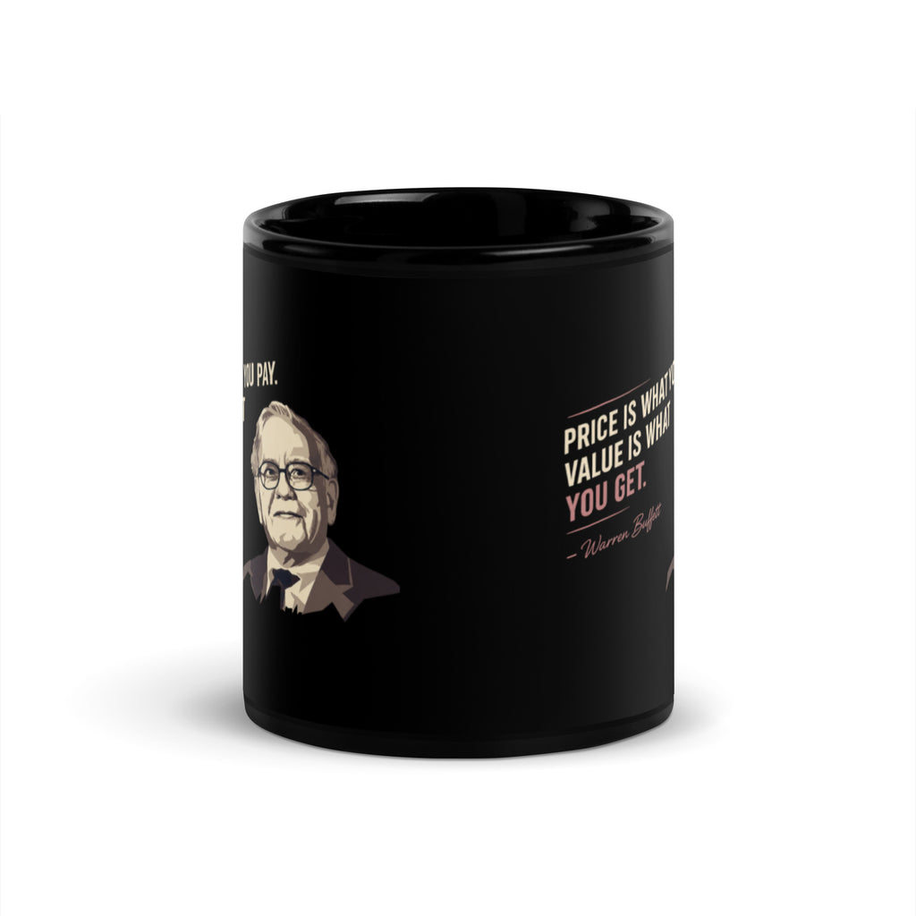 Warren Buffett Mugg – Price Is What You Pay, Value Is What You Get – produktbild 3 | Stock Merch