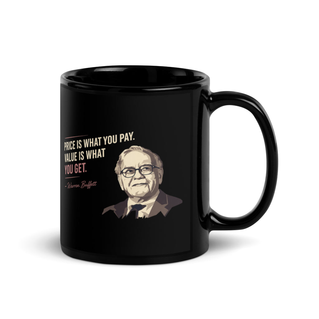 Warren Buffett Mugg – Price Is What You Pay, Value Is What You Get – produktbild 1 | Stock Merch